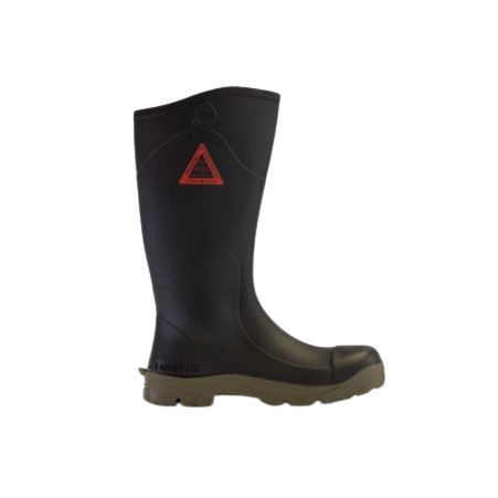 Terrapod Invictus S5 Gumboot - STC - Black/Tan