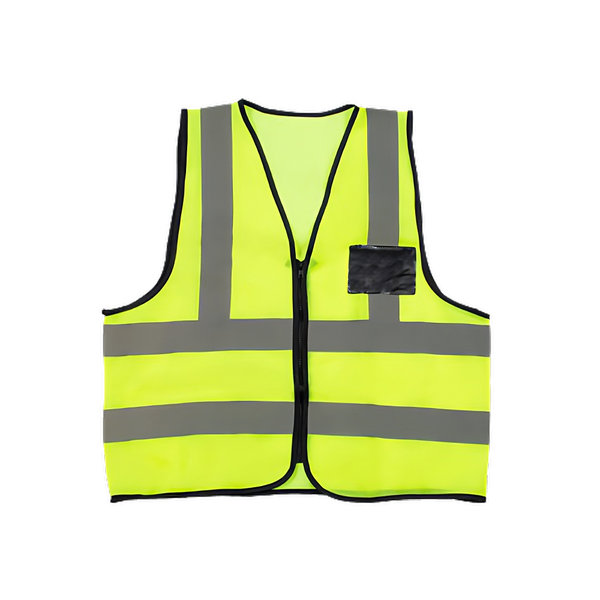 Lime Reflective Safety Vest with ID Pouch