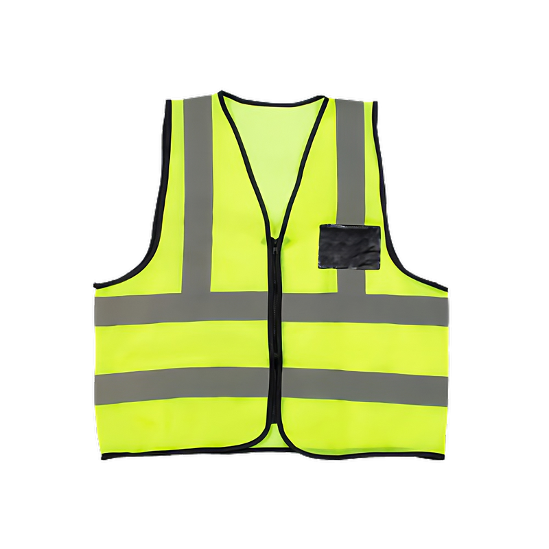 Lime Reflective Safety Vest with ID Pouch