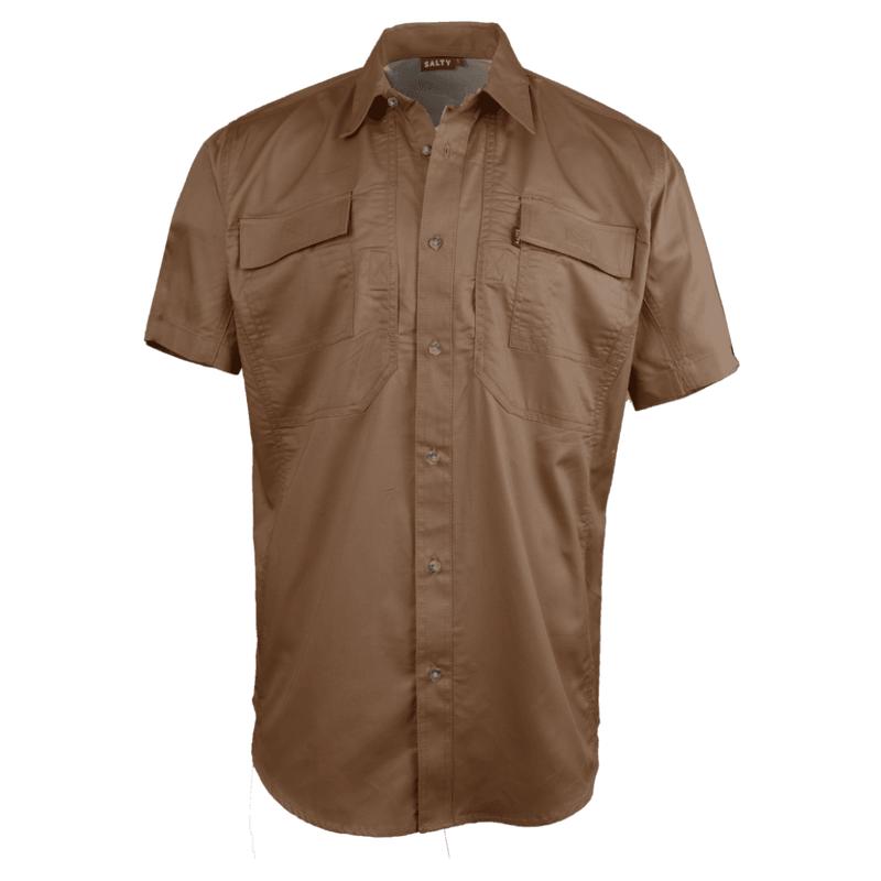Katima Men's Vented Utility Shirt-Brown-Safari Wear-Outdoor Clothing