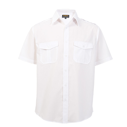 Pilot Shirt Short Sleeve - White - Workwear
