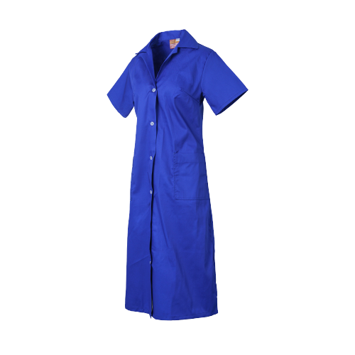 Ladies Canteen Coat - Short Sleeve - royal blue