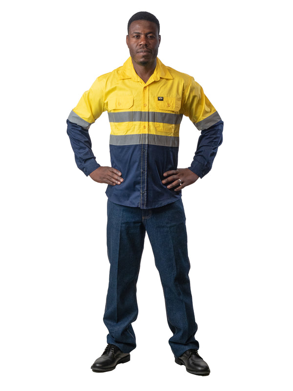 hi-viz-100_-cotton-vented-workshirt-yellow-navy-totalguard-workwear
