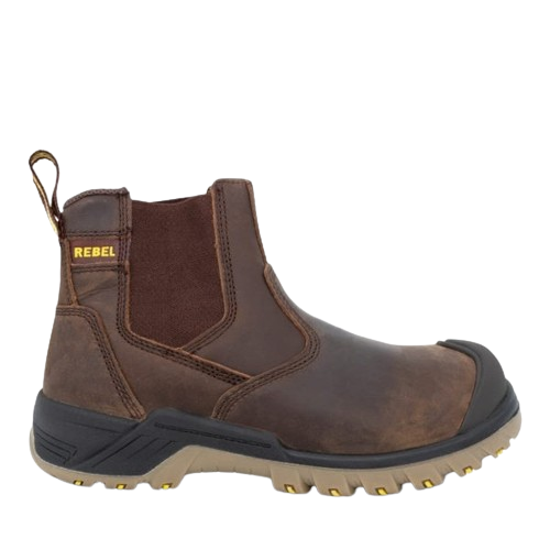 Rebel Crazy Horse Safety Boot - STC - Brown