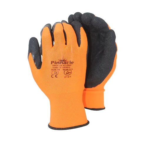 Proflex Allgrip Sandy Palm Gloves - Orange/Black