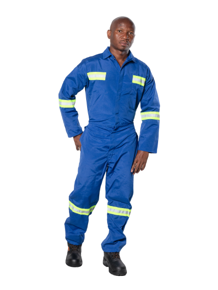 Totalguard Polycotton 1-Piece Boilersuit c/w Reflective Tape-technical workwear