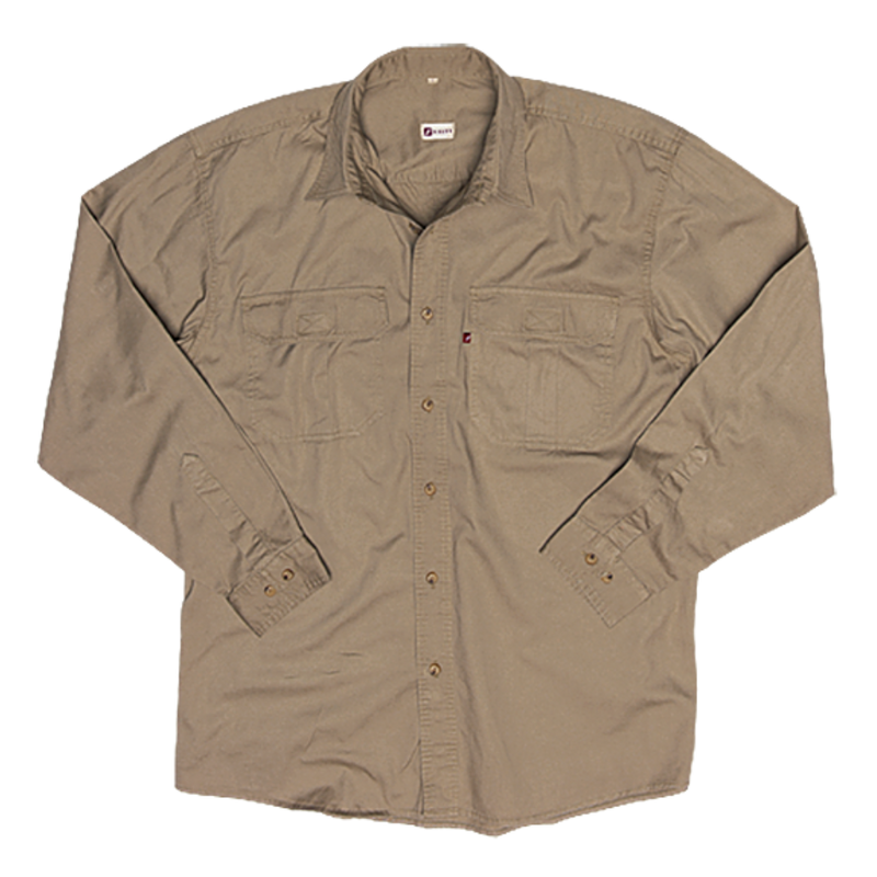 Brown Long Sleeved Shirt-Safari Wear-Outdoor Clothing