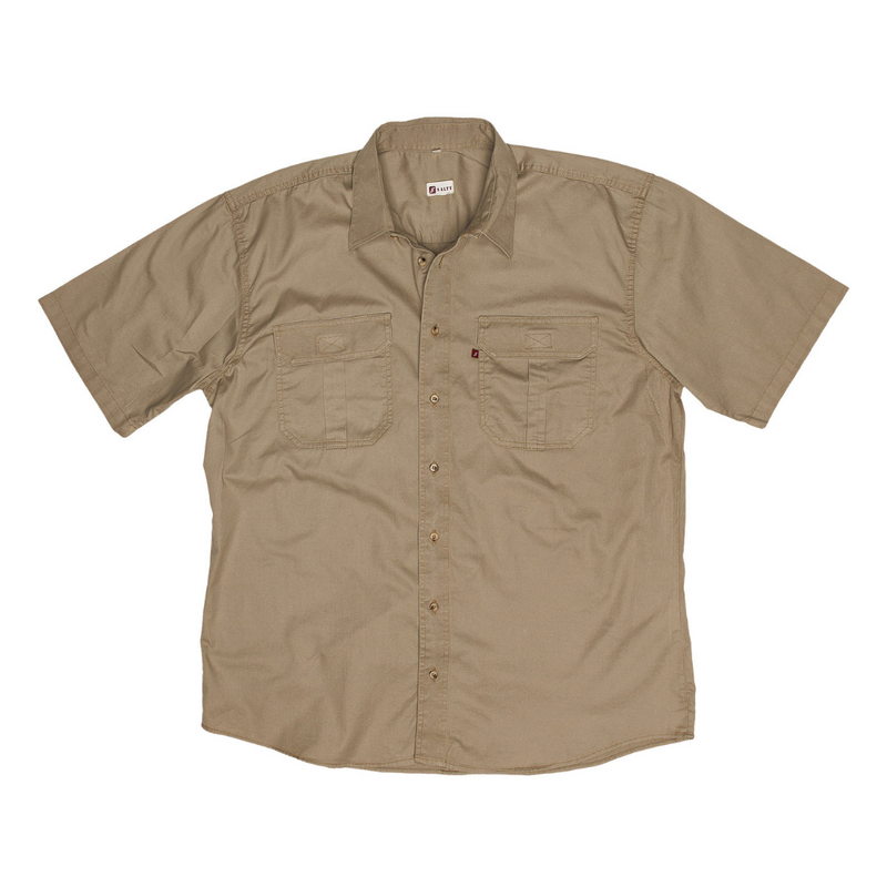 Brown Short Sleeved Shirt-Safari Wear-Outdoor Clothing