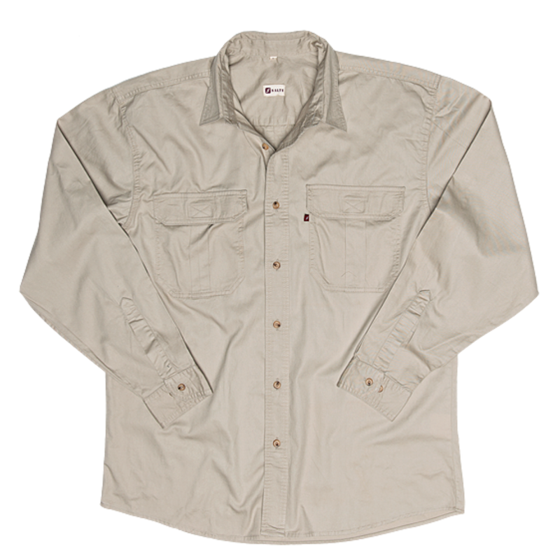 Khaki Long Sleeved Shirt-Safari Wear-Outdoor Clothing