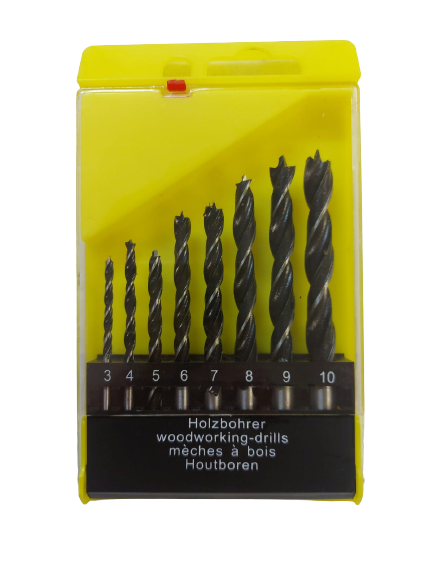 8-Piece Wood Drill Bit Set