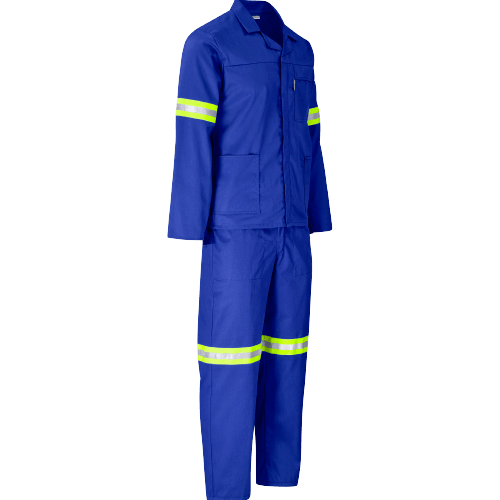 Basic Two Piece Conti Suit Reflective Tape Royal Blue - Safety Workwear