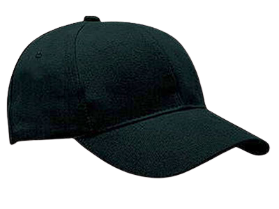 6-Panel Heavy Brushed Cap-headwear-workwear-black