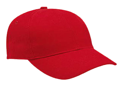 6-Panel Heavy Brushed Cap-headwear-workwear-red