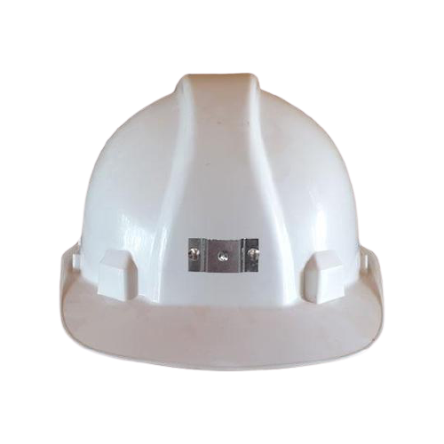 Hard Hat-white-SABS Approved-Standard Peak-ppe equipment-lamp front