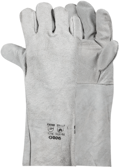 Chrome leather double palm gloves-Hand protection