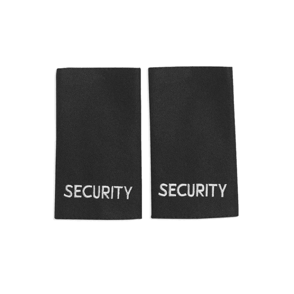 Epaulettes - Security Embroidered in White