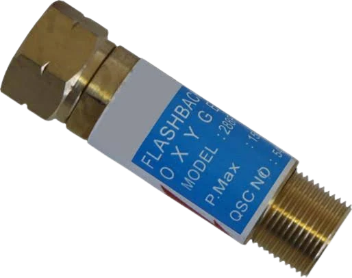 Pioneer - Flash Back Arrestor OXYGEN Regulator End 3/8" Brass