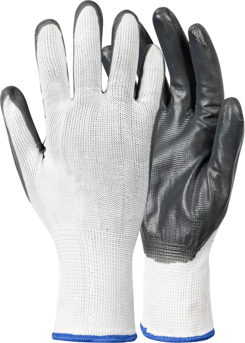 Grey Nitrile Palm Dipped Glove-Hand Protection