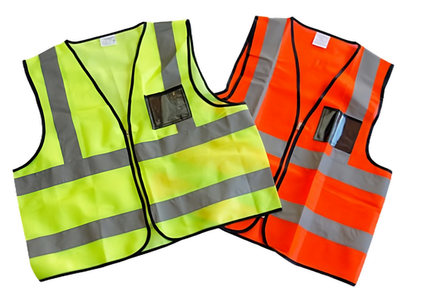 Hi-Viz Reflective Safety Vest with ID Pouch Orange & Lime-workwear