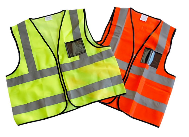 Hi-Viz Reflective Safety Vest with ID Pouch Orange & Lime-workwear