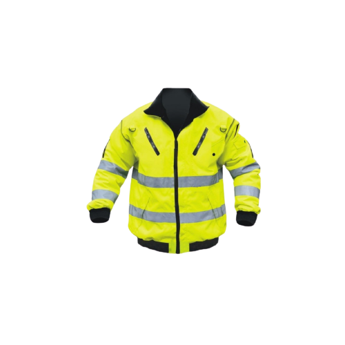 Pioneer Hi-Viz Reflective Bunny/Bomber Jacket c/w Zip-Off Sleeves