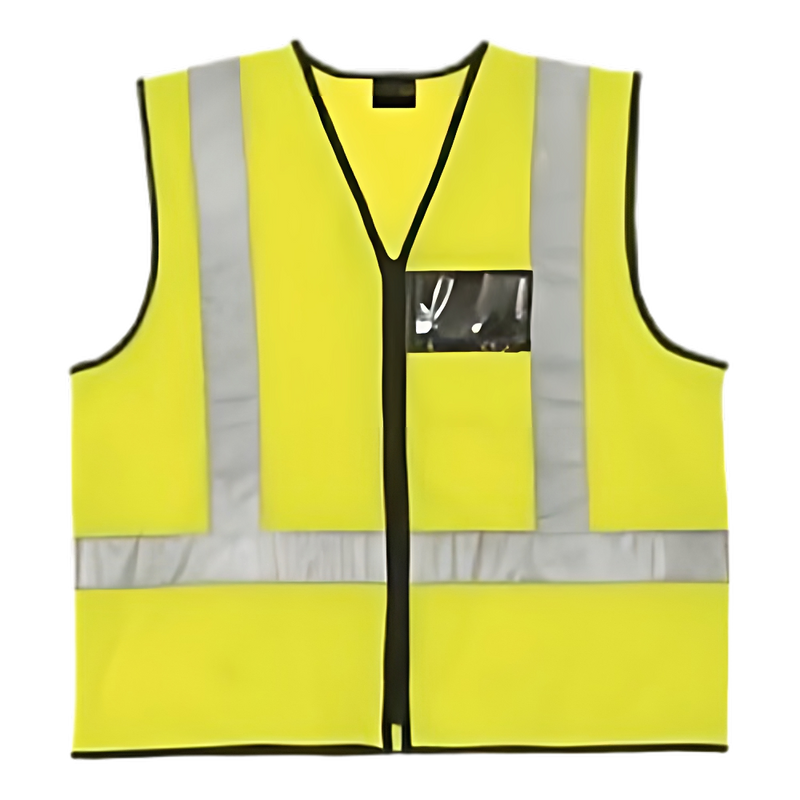 Hi-Viz Reflective Safety Vest with ID pouch Yellow-workwear