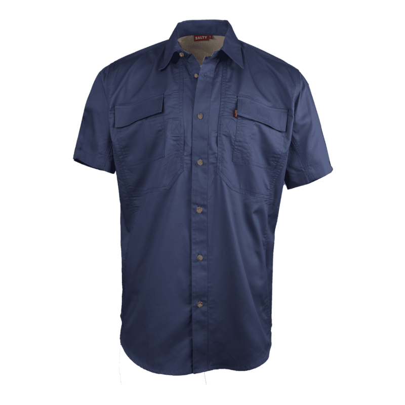 Katima Men's Vented Utility Shirt-Blue-Safari Wear-Outdoor Clothing