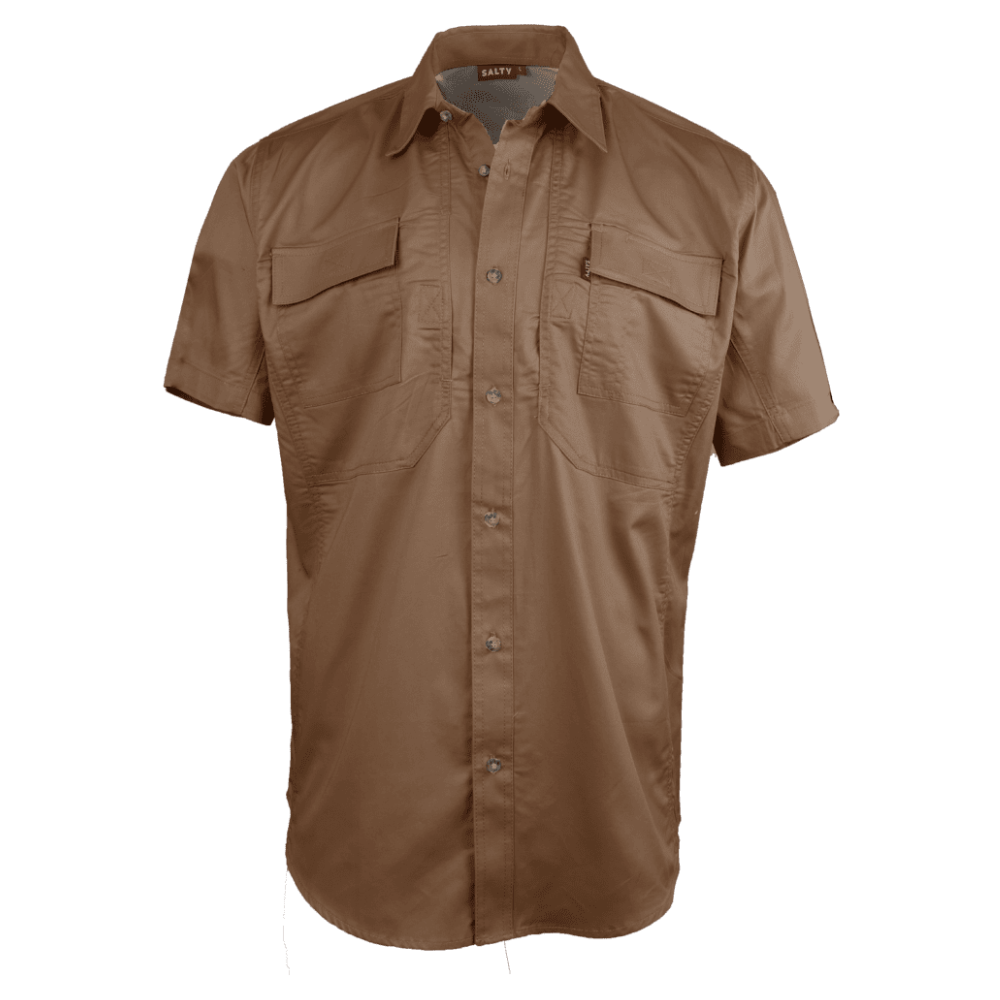 Katima Men's Vented Utility Shirt-Brown-Safari Wear-Outdoor Clothing