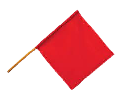 Red Flag c/w Wooden Handle