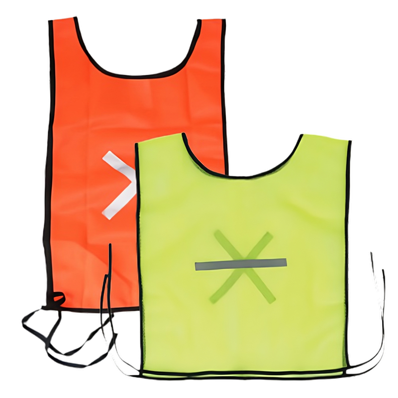 Hi-Viz Reflective Solid Safety Bib Orange/Lime