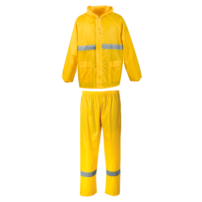Pioneer Rubberized Rainsuit c/w Reflective Tape - Yellow