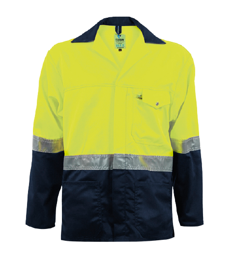 Two-Tone Polycotton Conti Jacket - Navy/Lime