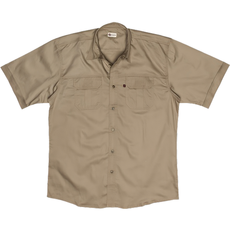 Tugela Men's Bush Shirt-Khaki-Safari wear-Outdoor Clothing