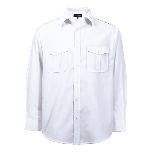 Pilot Shirt Long Sleeve - White - Workwear - Totalguard