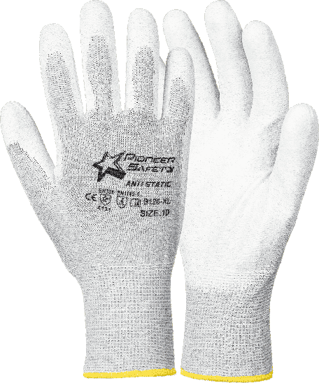 Anti - Static PU dipped Safety Glove-PPE Glove