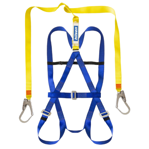 Belted Harness - Double Lanyard & Scaffold Hooks c/w Waist Belt