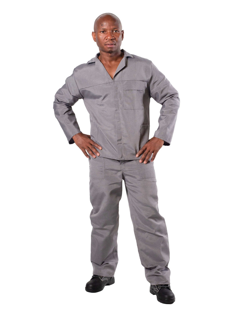 classic 80 20 polycotton two piece conti suit grey - safety workwear