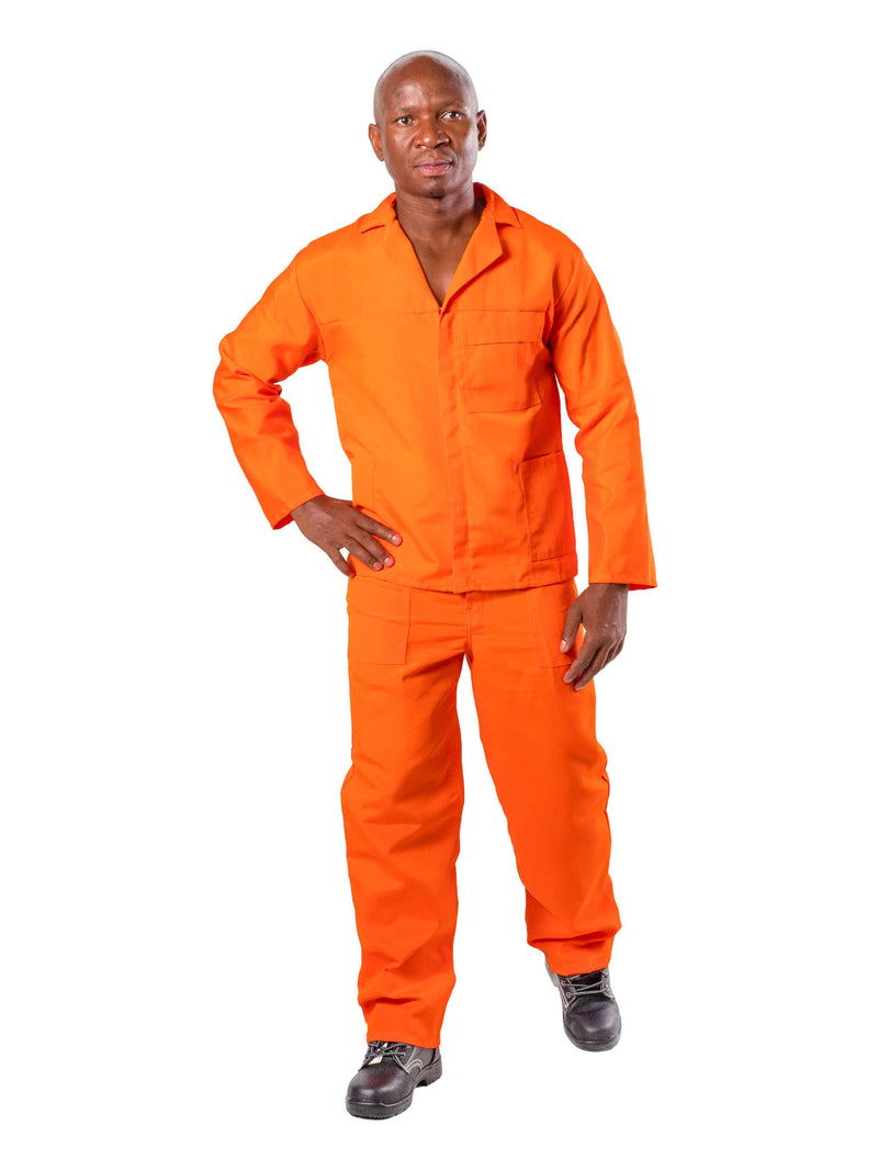 classic 80 20 polycotton two piece conti suit orange - safety workwear
