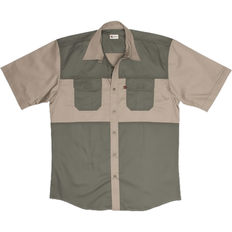 Delta two-tone Safari shirt-Green-Safari wear-Outdoor Clothing