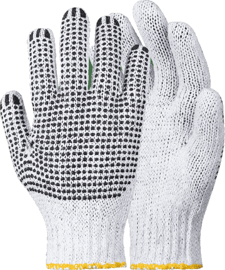 cotton polka dot glove-safety gloves