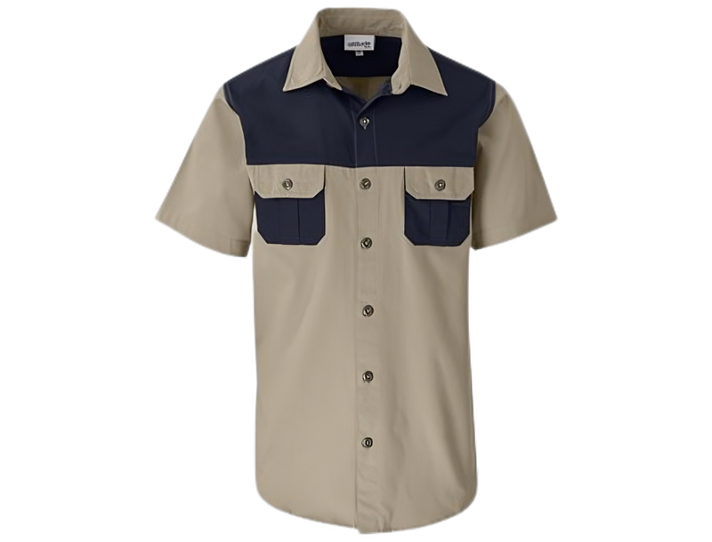 Original Short Sleeve 2-Tone Bush Shirt-totalguard