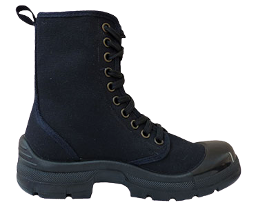 Black Canvas Combat Boot-safety footwear-security uniform